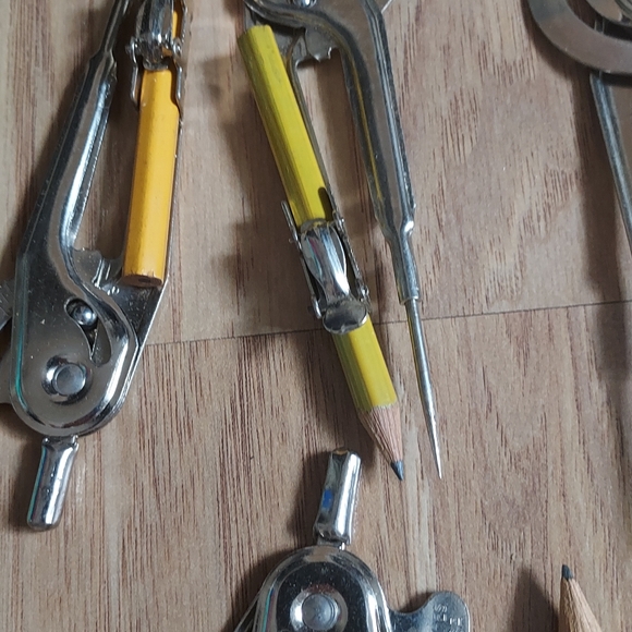 Vintage JL Hammett Metal Pencil Compass Drafting Tool Divider Math Science 10 - Picture 4 of 7